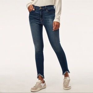 FRAME Size 28 Le High Skinny Triangle Hem Jeans in Sulham